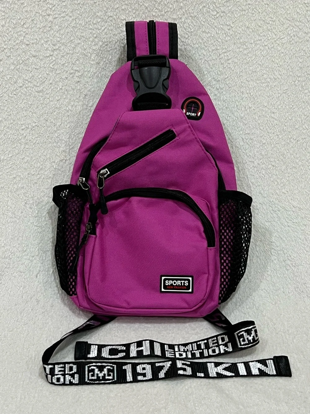 Convertible Purple Sling Bag Crossbody Backpack